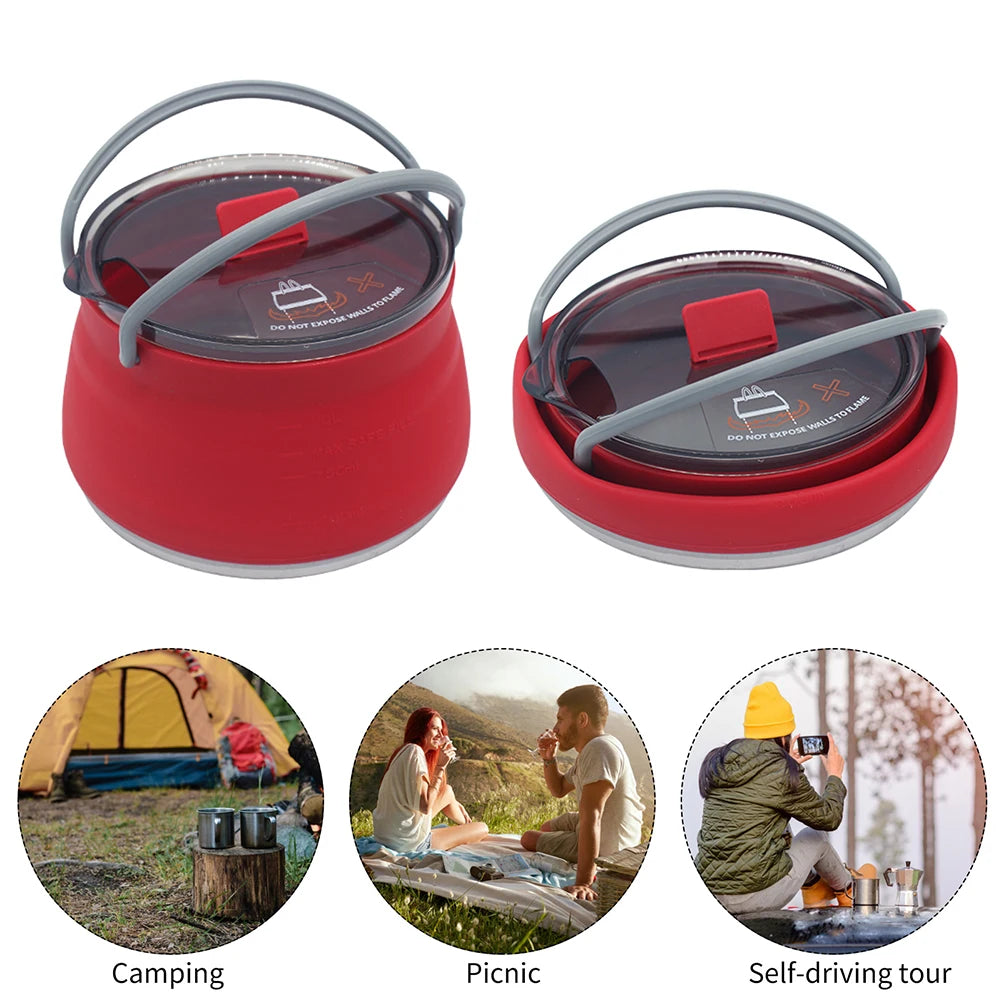 Olla de Silicona Plegable Camping