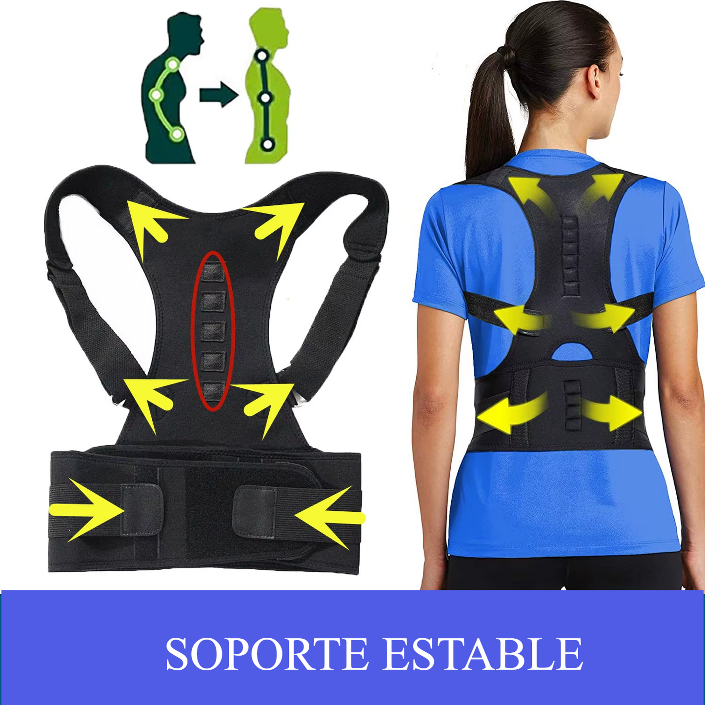Corrector de Postura con Imanes Terapéuticos