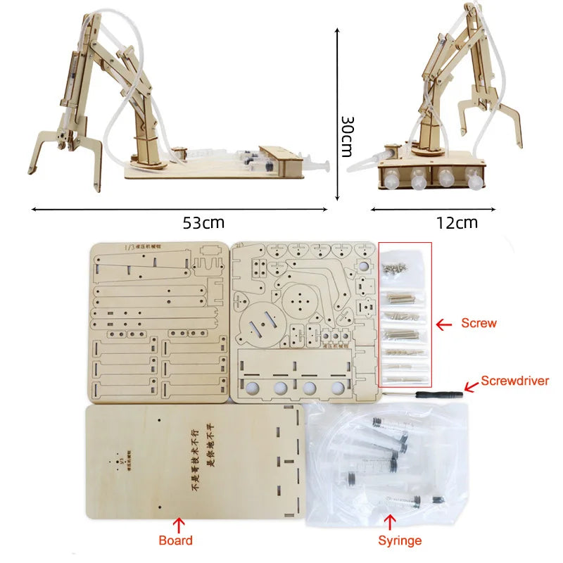 Hydraulic Mechanical Arm Diy Models & Building Toy Science &Education Model Toy for Children Gift Toy
