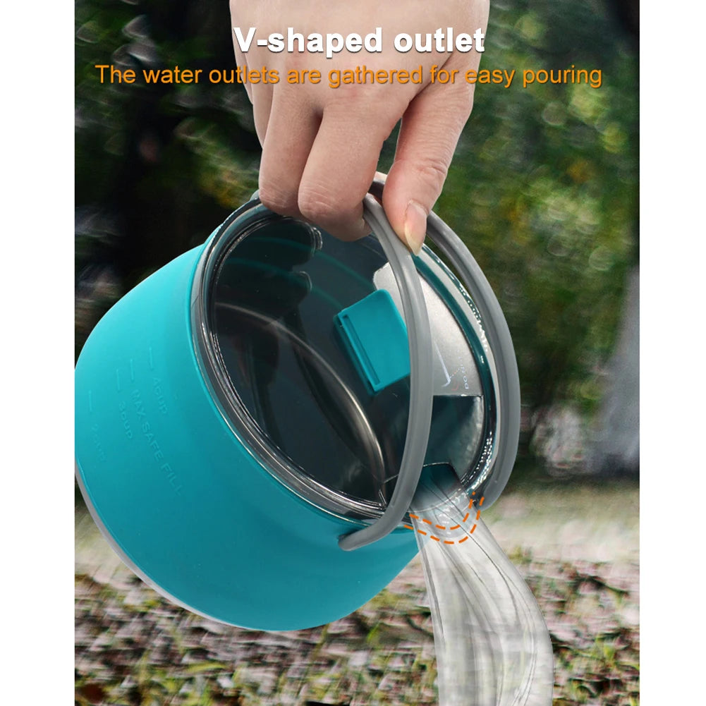Olla de Silicona Plegable Camping